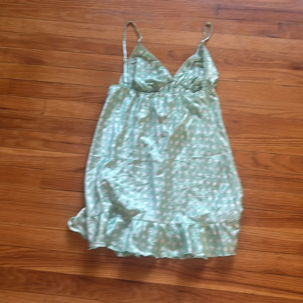 Y2K Victoria’s Secret Angels Polka Dot Mint Baby Doll Chemise Nightgown